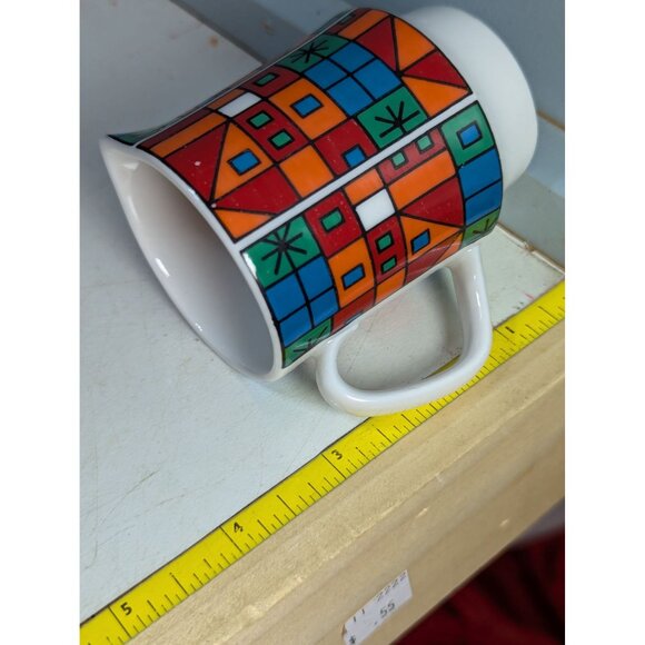 Vintage Schumann Arzberg Bavaria Germany Geometric Coffee Cups Creamer Mod 1970' - Picture 12 of 12